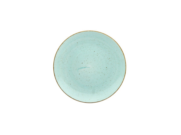 Speiseteller VINTAGE in aqua aus Porzellan