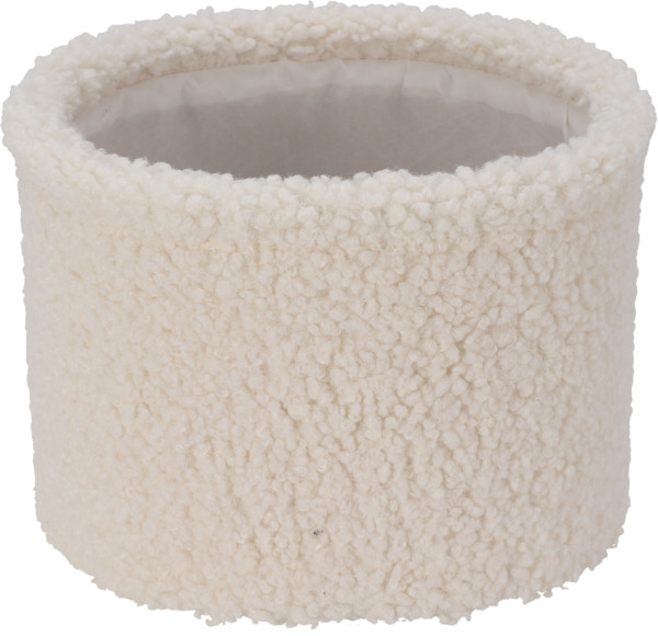 Korb TEDDY groß in weiß aus Polyester