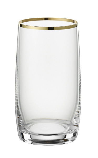 Becher SIMPLY GOLDRAND in klar aus Glas