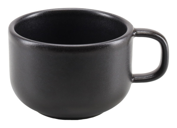 Kaffeeobertasse UNO in schwarz aus Steinzeug