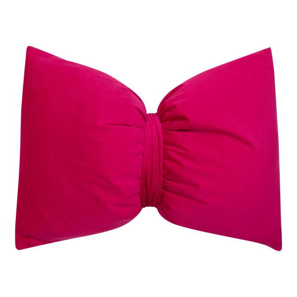 Kissen SCHLEIFE in Fuchsia aus Polyester