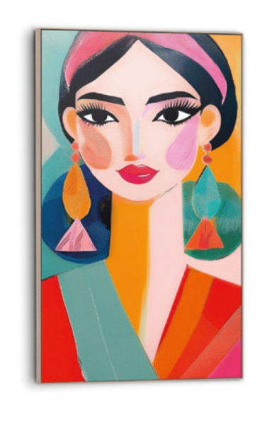 Bild COLOURFUL PORTRAIT in mehrfarbig aus Materialmix