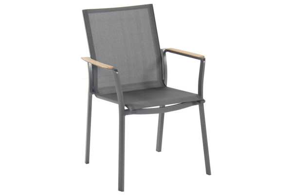 Gartenstuhl LEA in anthrazit aus Aluminium