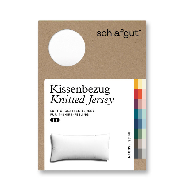 Kissenbezug Knitted Jersey in weiß aus Mischgewebe