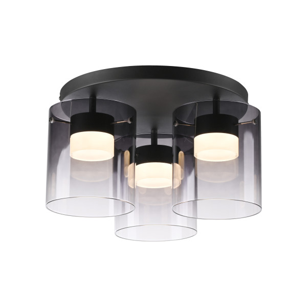Deckenleuchte ELIO LED in schwarz aus Glas
