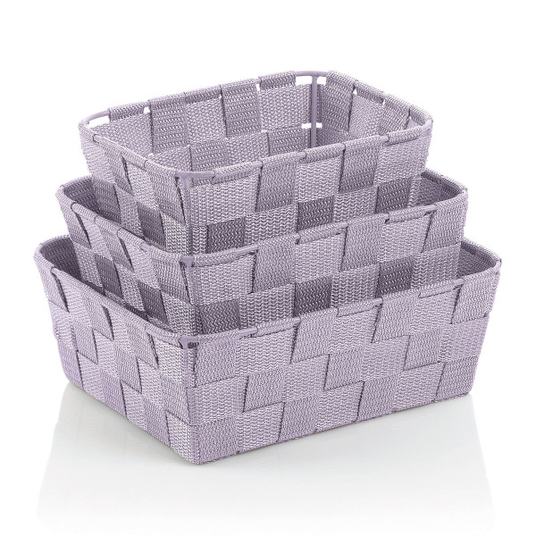 Korb-Set ALVARO in violett aus Kunststoff