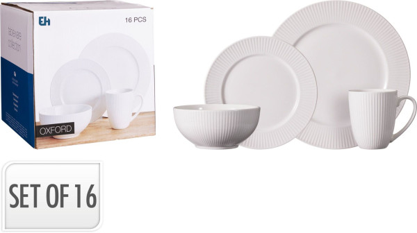 Tafelservie PERTH in weiß aus Bone China