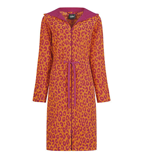 Bademantel Gr.L TWO-TONE LEO in pink aus Baumwolle