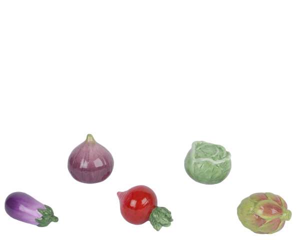 Deko-Gemüse in mehrfarbig aus Terracotta