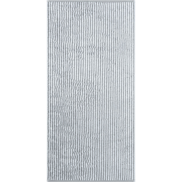 Handtuch TWO-TONE STRIPE in platinfarben