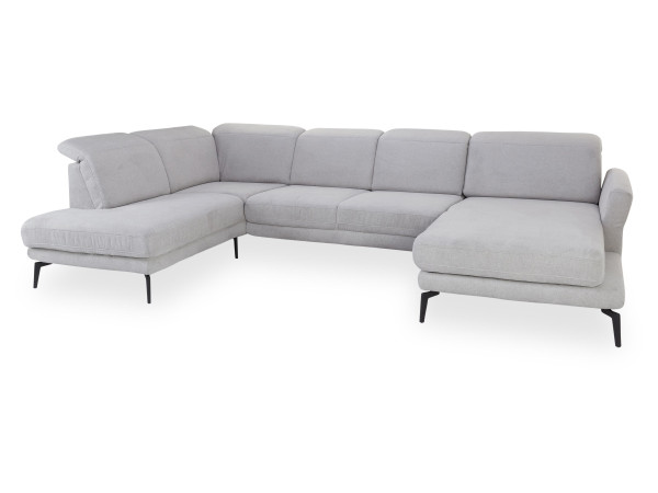 Polsterecke MONDO LOMETTI in silver aus Stoff