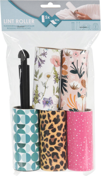 Fusselroller MIXED in mehrfarbig aus Papier