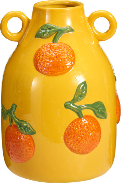 Vase MANDARINE in gelb aus Dolomit