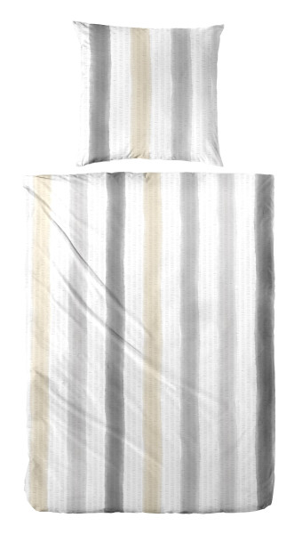 Bettwäsche STRIPES in mehrfarbig aus Baumwolle