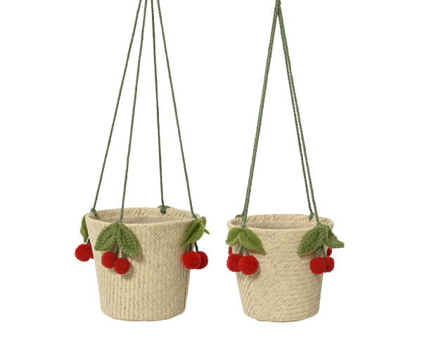 Übertopf zum Hängen in braun aus Papier