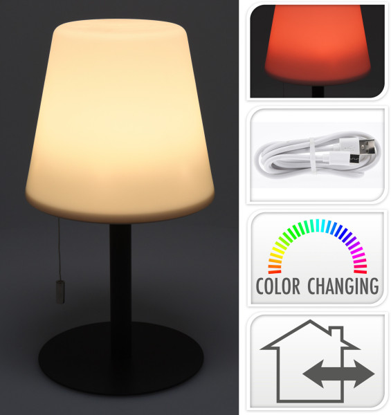 Tischlampe NILSON in schwarz aus Polypropylen