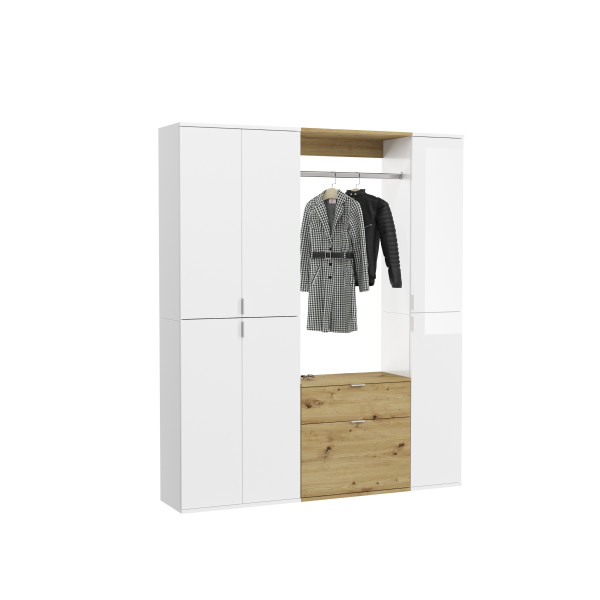 Garderobe PROJEKT X in weiß aus Dekor