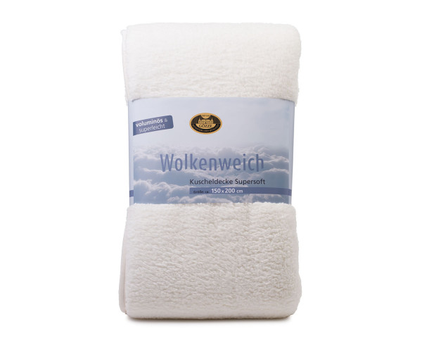Decke WOLKENWEICH weiss in weiß aus Polyester