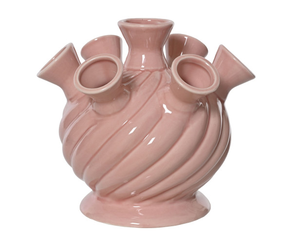 Vase CADIZ in rosa aus Porzellan