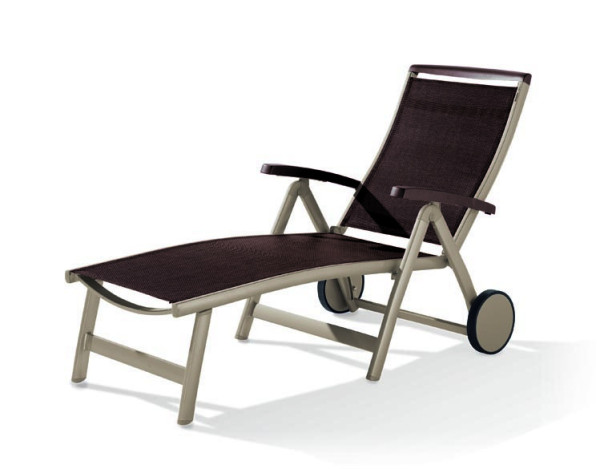 Gartenliege sieger ROYAL in Champagner/Mocca aus Aluminium