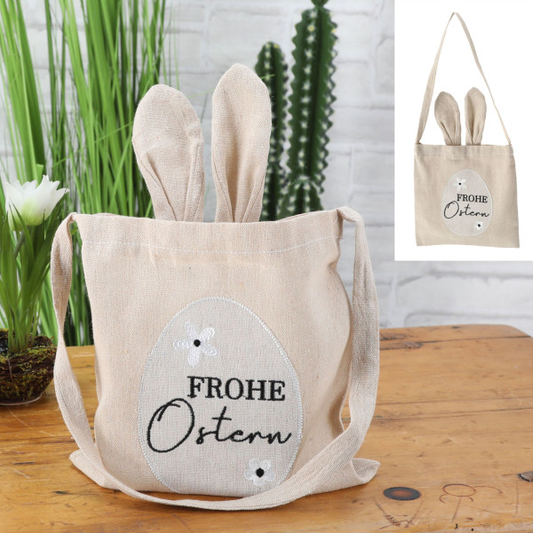 Tasche FROHE OSTERN in mehrfarbig aus Mischgewebe