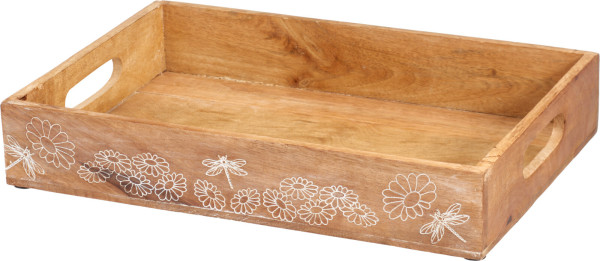 Deko-Tablett MANGO in braun aus Mango