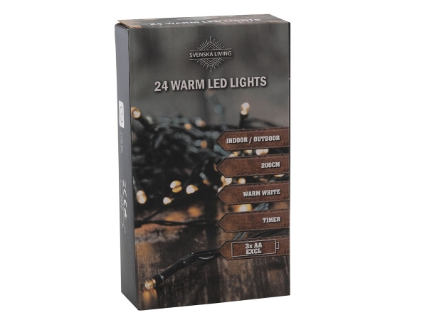 Lichterkette LED X-MAS in grün aus Kunststoff