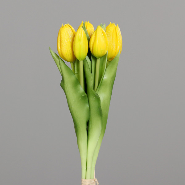 Kunstblume TULPENBUND in gelb aus Kunststoff