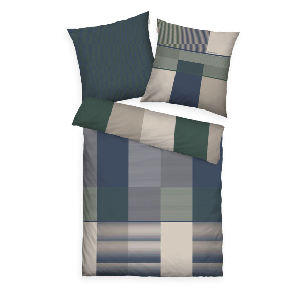 Bettwäsche TOM TAILOR Satin in navy aus Baumwolle