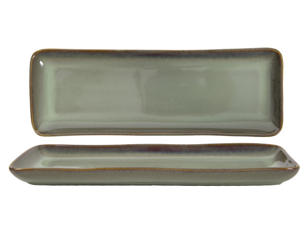 Servierplatte SEPIA grün in grün aus Steinzeug