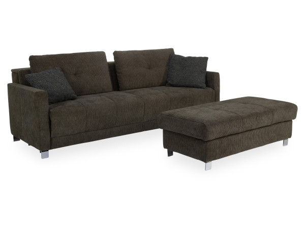 Schlafsofa Rolf Weber HATTEN in OLIVE aus Stoff