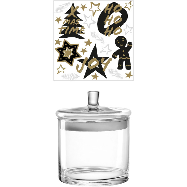 Dose SILENZIO in klar aus Glas