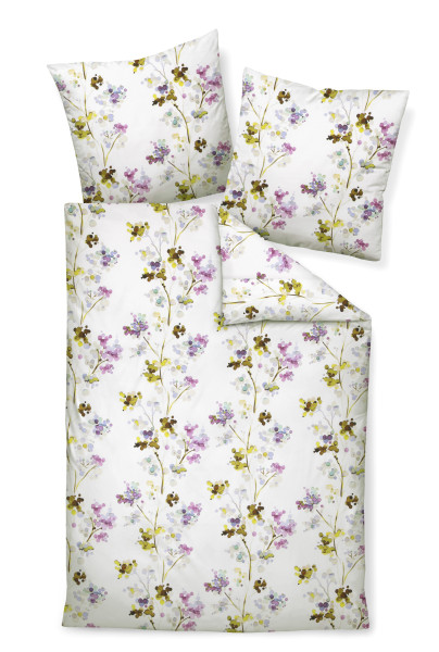 Bettwäsche MOMENTS Mako-Satin in violett aus Baumwolle