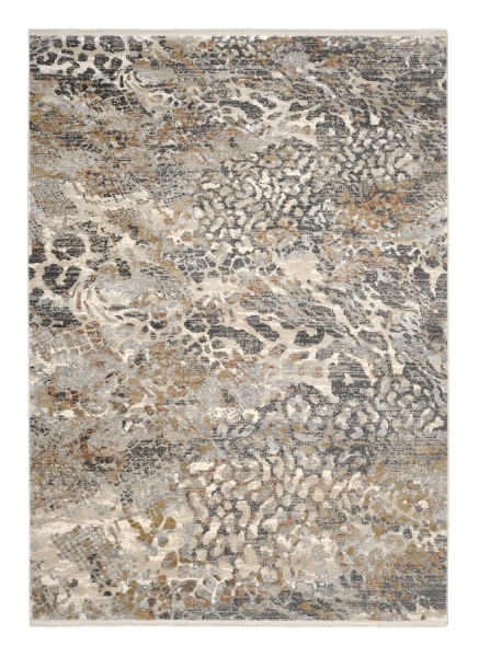 Teppich LOTUS FLUID in braun/weiß aus Mischgewebe