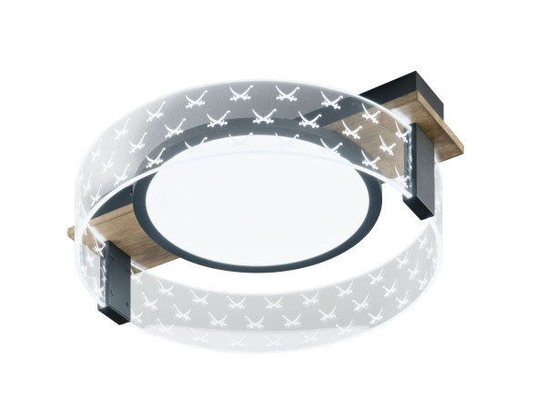 Deckenleuchte SANSIBAR LED in mehrfarbig aus Materialmix