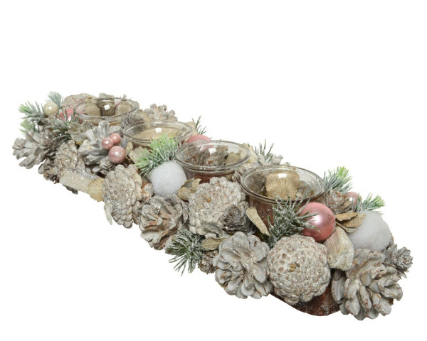 Teelichthalter PEARLS in mehrfarbig aus Polyester