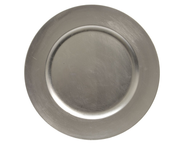 Platzteller GLOSSY silber