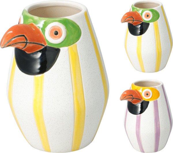 Vase PINGUIN in mehrfarbig aus Dolomit