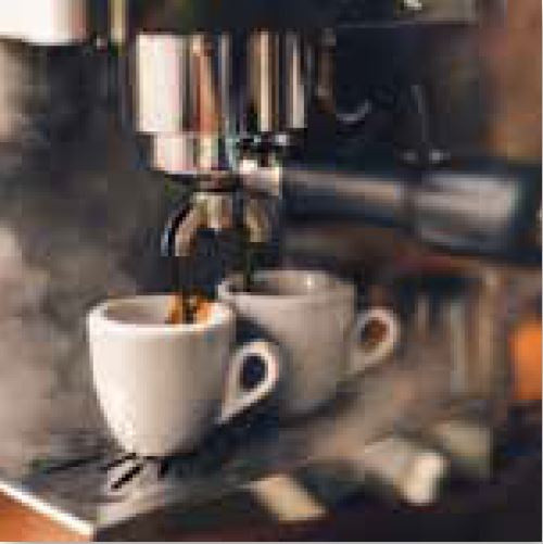Glasbild TWO ESPRESSO in mehrfarbig aus Glas