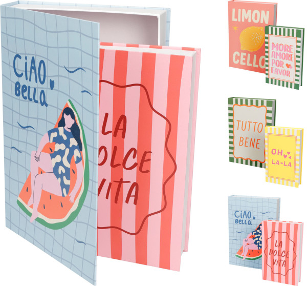 Aufbewahrunsgbox ITALIA in mehrfarbig aus Papier