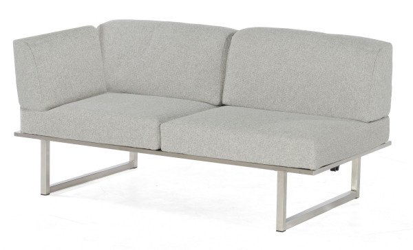 Loungeelement LOTUS in grau aus Edelstahl