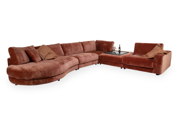 Polsterecke CAVALLI PLUS in Rost aus Stoff