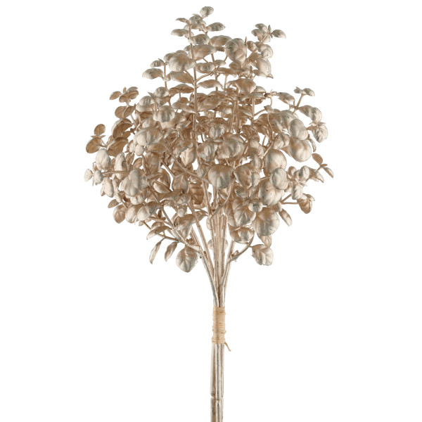 Kunstpflanze Eukalyptusbund in champagner aus Kunststoff