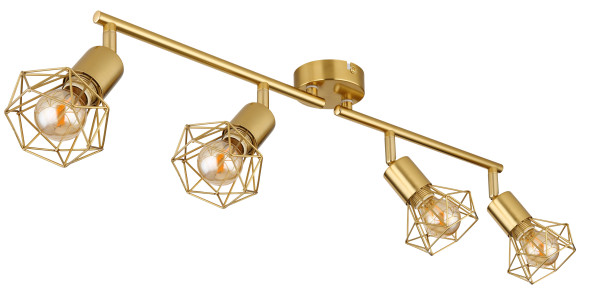 Wand-/Deckenspot XARA I in goldfarben aus Metall