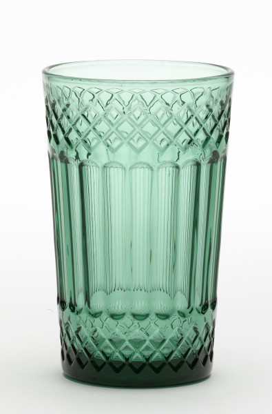 Trinkglas in petrol aus Glas