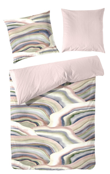 Bettwäsche MAKO-SATIN in mehrfarbig aus Baumwolle
