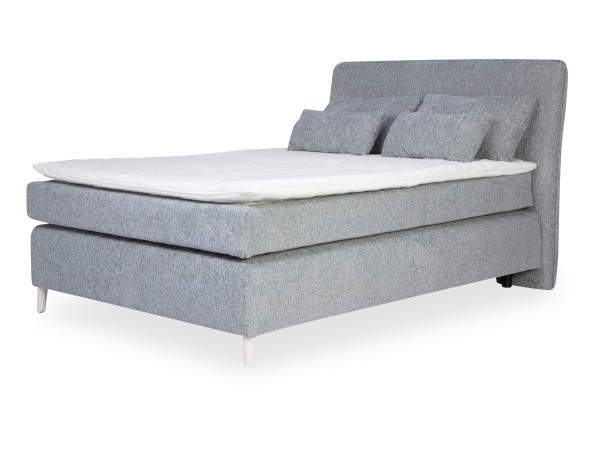 Boxspringbett HARPER JODAR in aqua aus Stoff