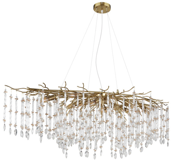 Kronleuchter GLORIA in goldfarben aus Metall