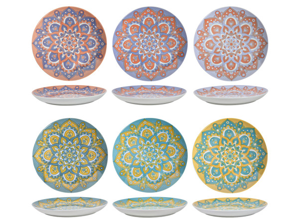 Dessertteller MANDALA in mehrfarbig aus Steinzeug