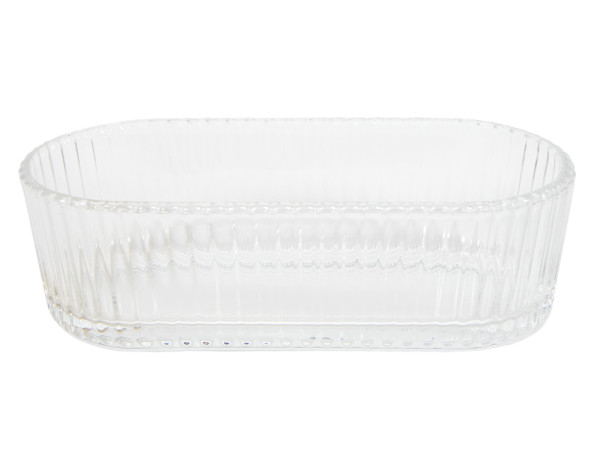 Schale LINES in transparent aus Glas